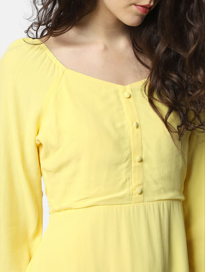 Yellow Fit & Flare Dress