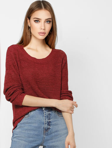 Dark Red Pullover