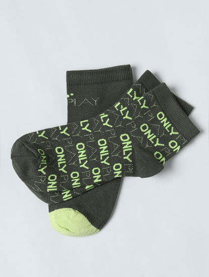 Green Pack of 2 Ankle Length Socks