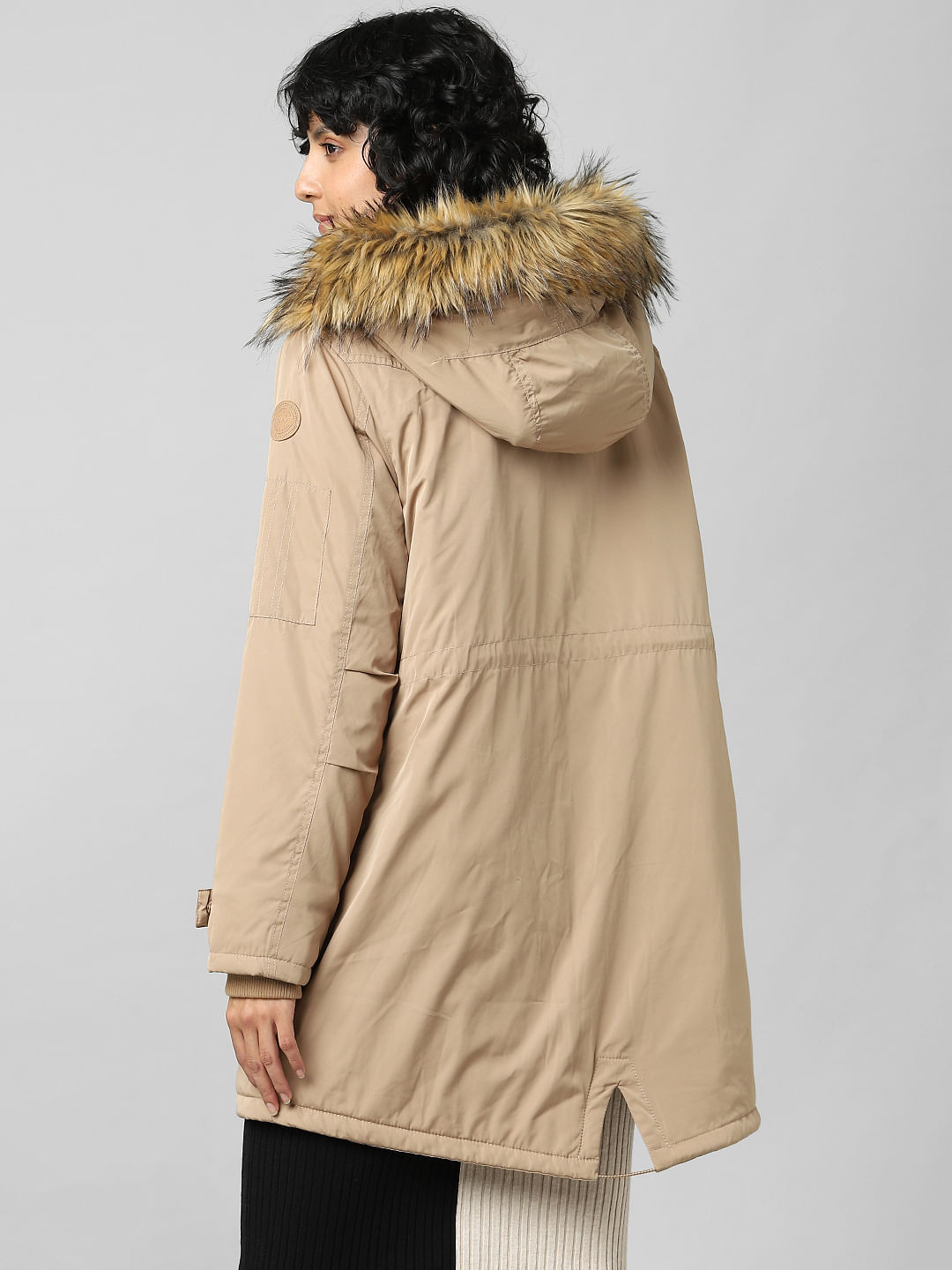 Padded cheap parka coat