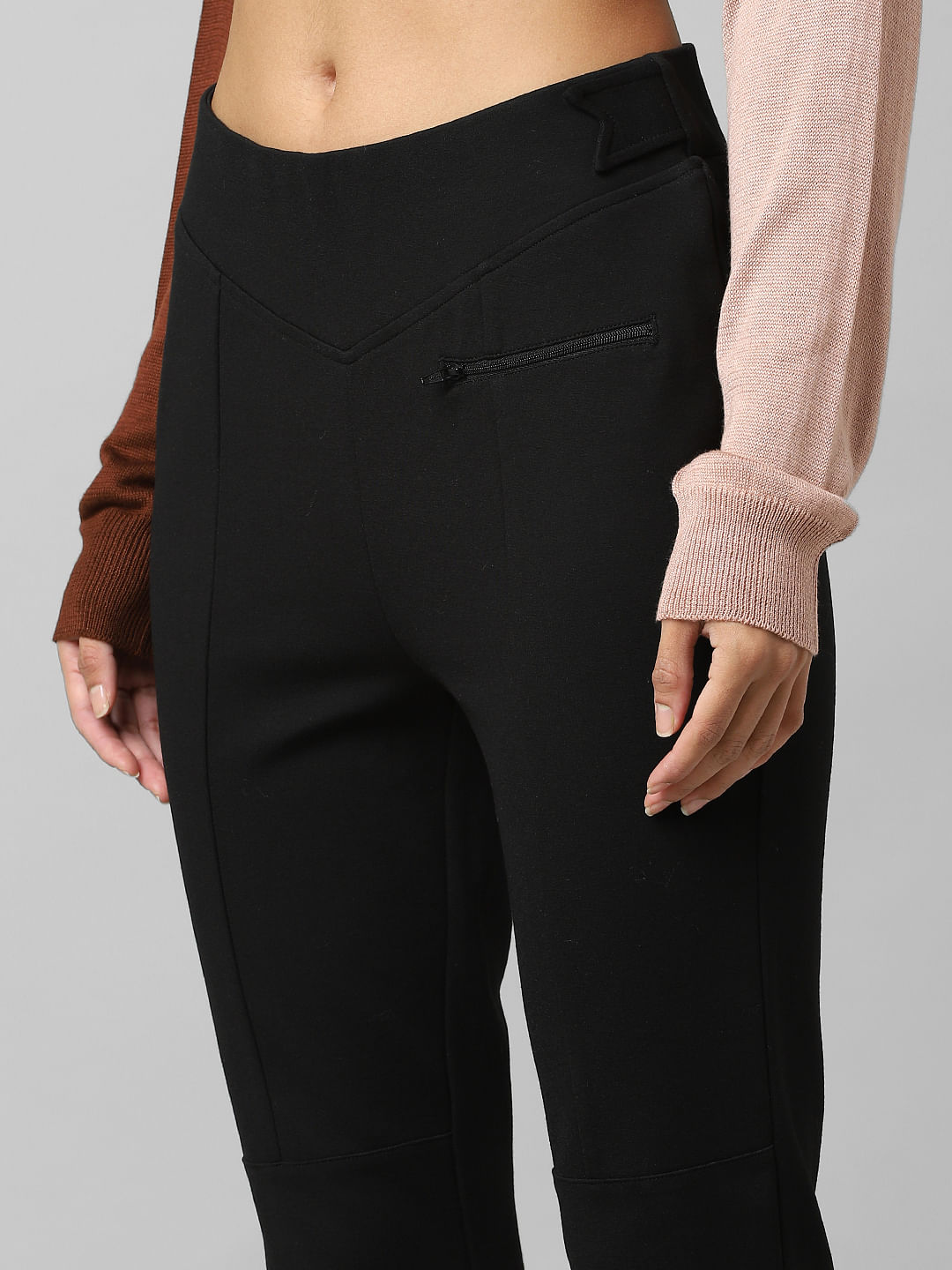 Buy Wardrobe Solid Black Pants from Westside