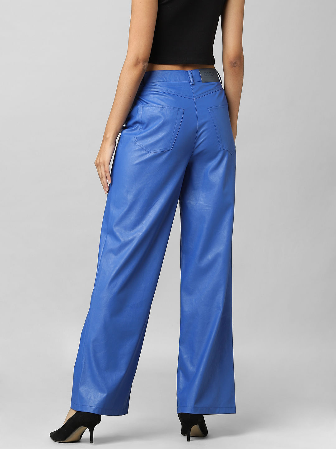 Buy Navy Blue Trousers & Pants for Women by Fyre Rose Online | Ajio.com