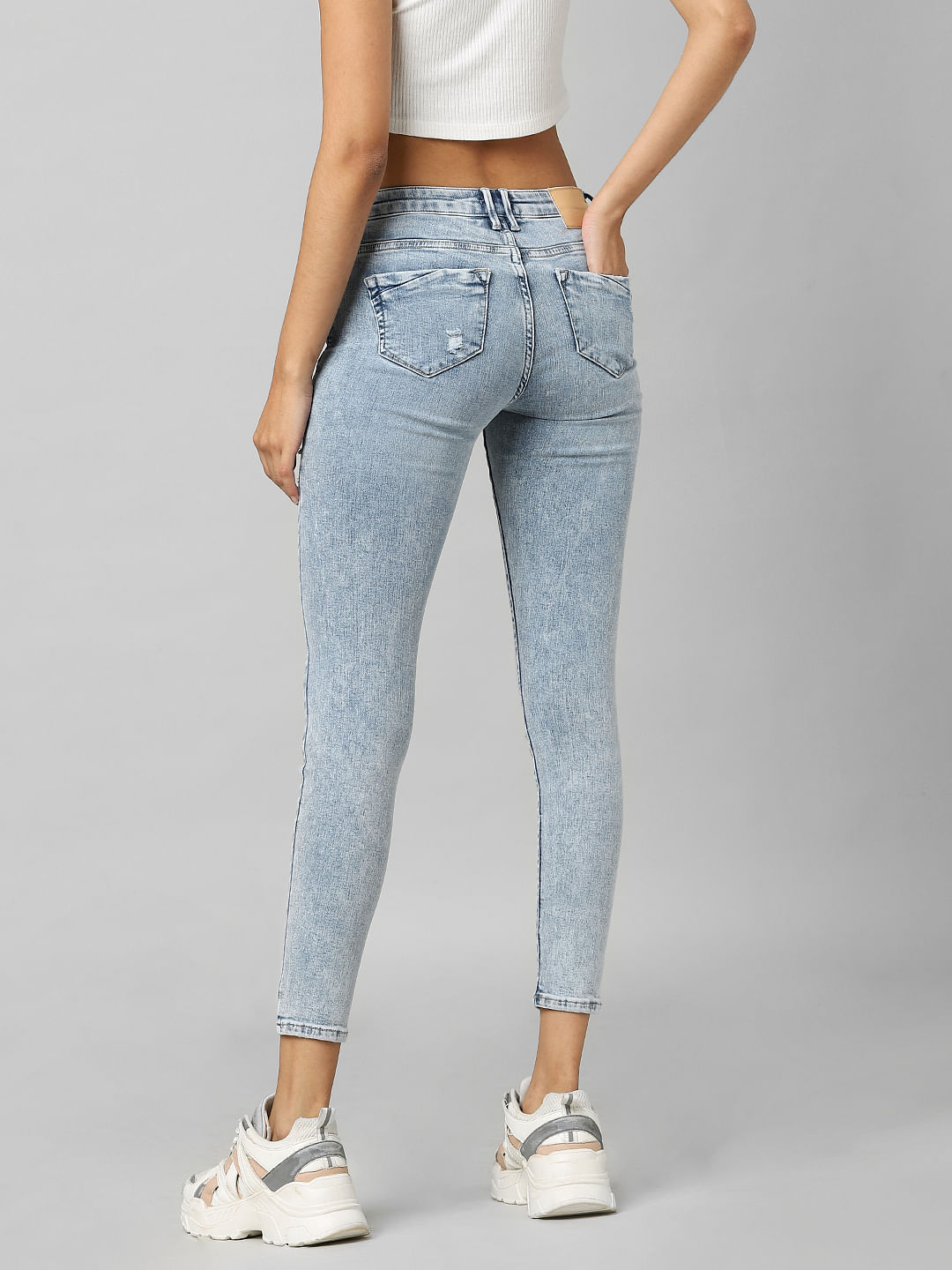 Brown 34                  EU Bershka Jeggings & Skinny & Slim WOMEN FASHION Jeans Print discount 63% 