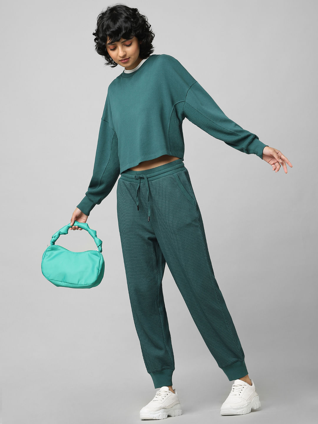 Teal discount green joggers