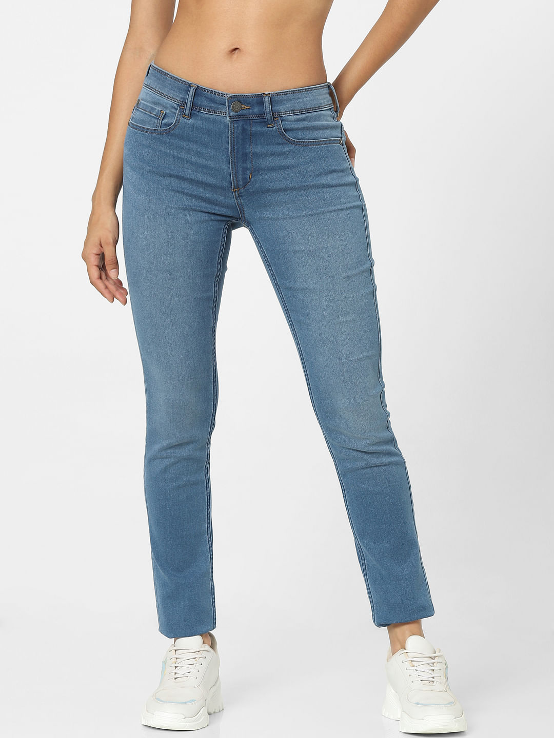 Blue Faded Denim Jeans For Ladies at Rs.385/Piece in delhi offer by Dev  Garments