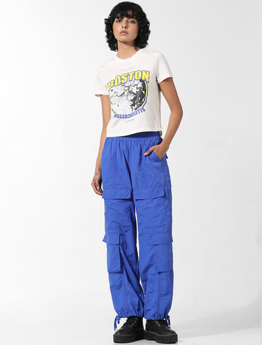 Off-White Cropped Cotton T-shirt