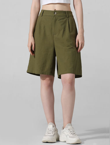 Olive Bermuda Shorts
