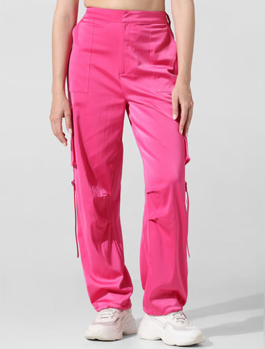 Fuchsia Pink Co-ord Set Cargo Pants