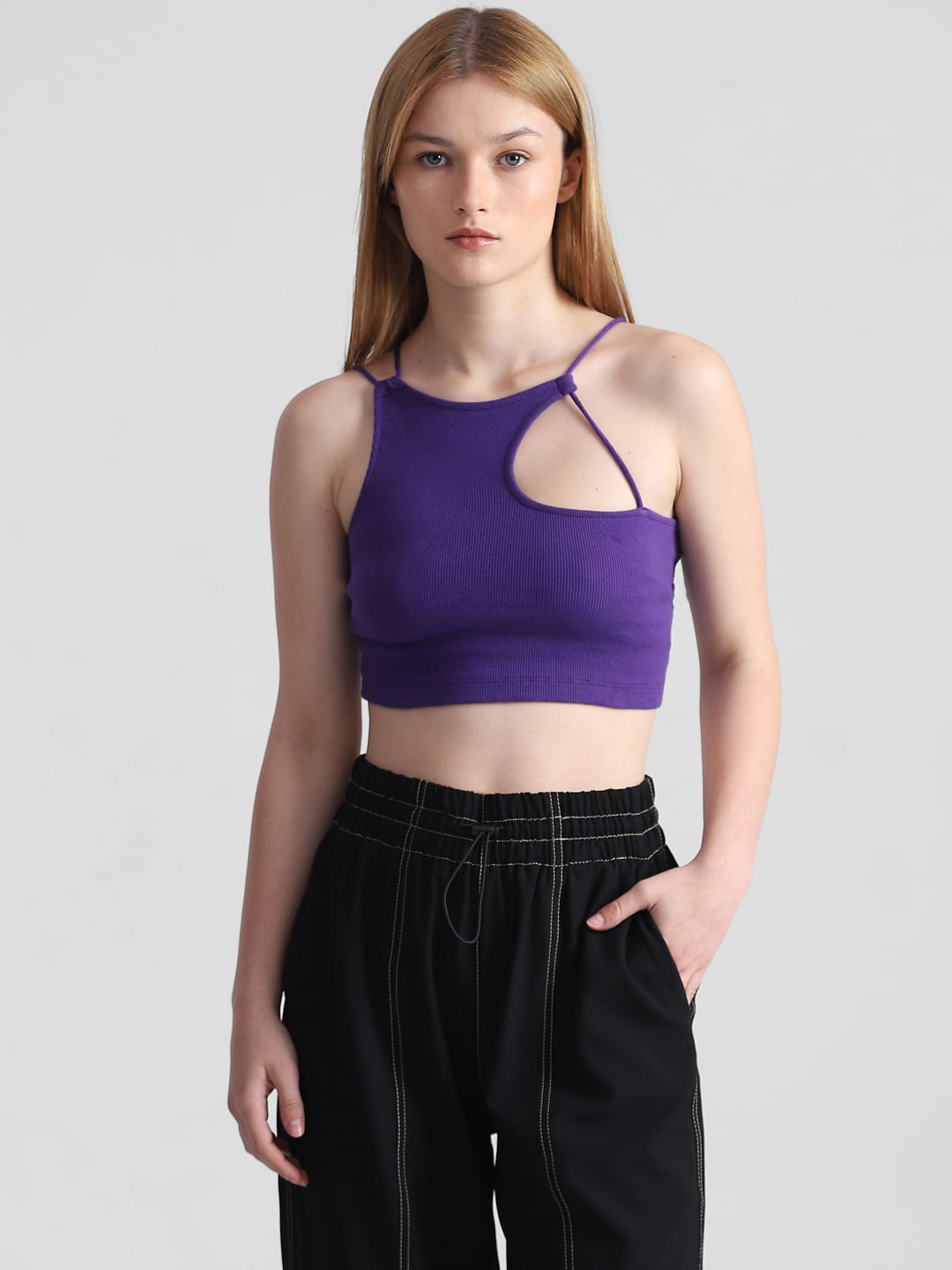 Lilac bralette crop store top