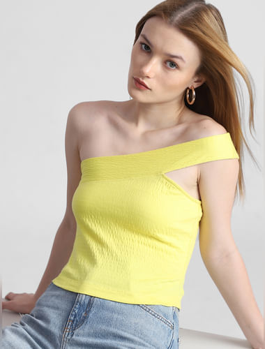 Yellow One-Shoulder Top