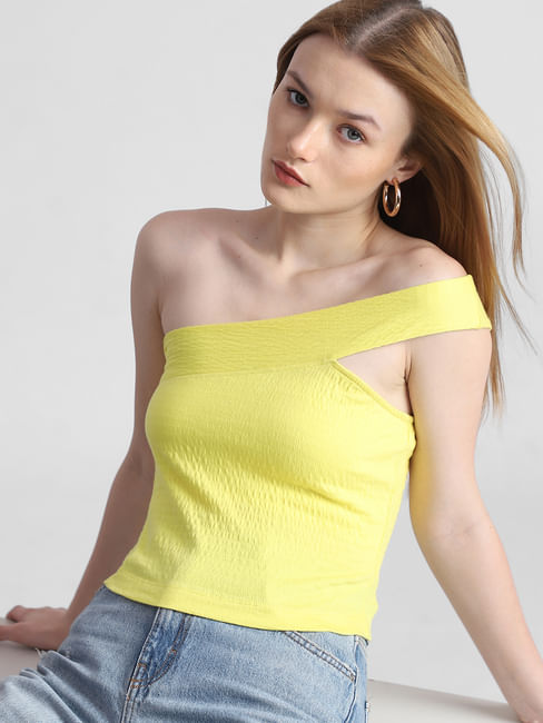 Yellow One-Shoulder Top