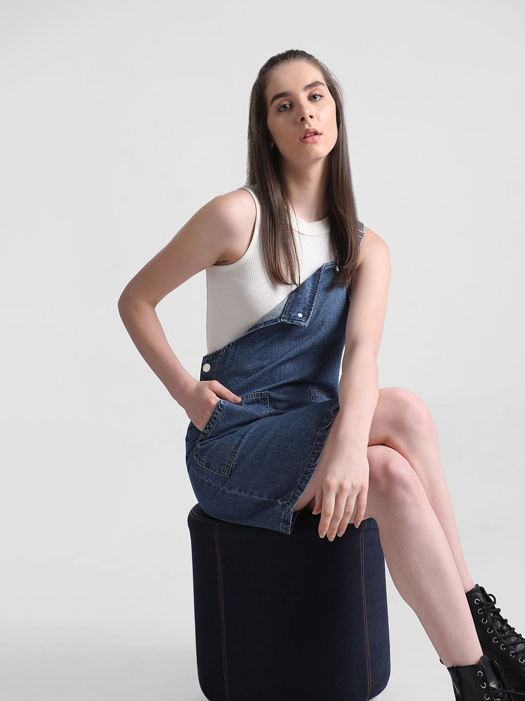 Womens JW Anderson blue Asymmetric Denim Midi Dress | Harrods #  {CountryCode}