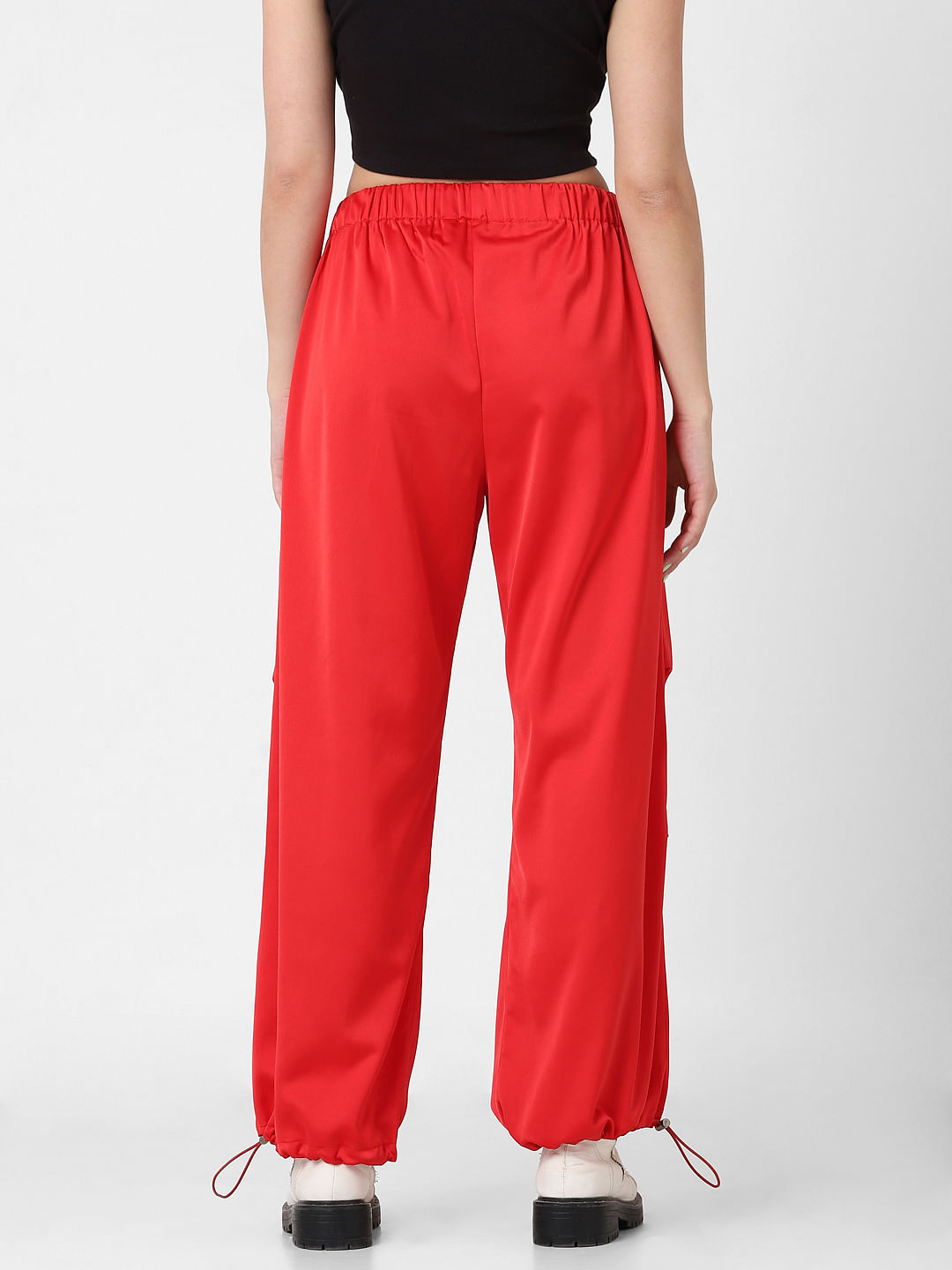 Lina Wide-Leg Pants in Red – Florence Fling