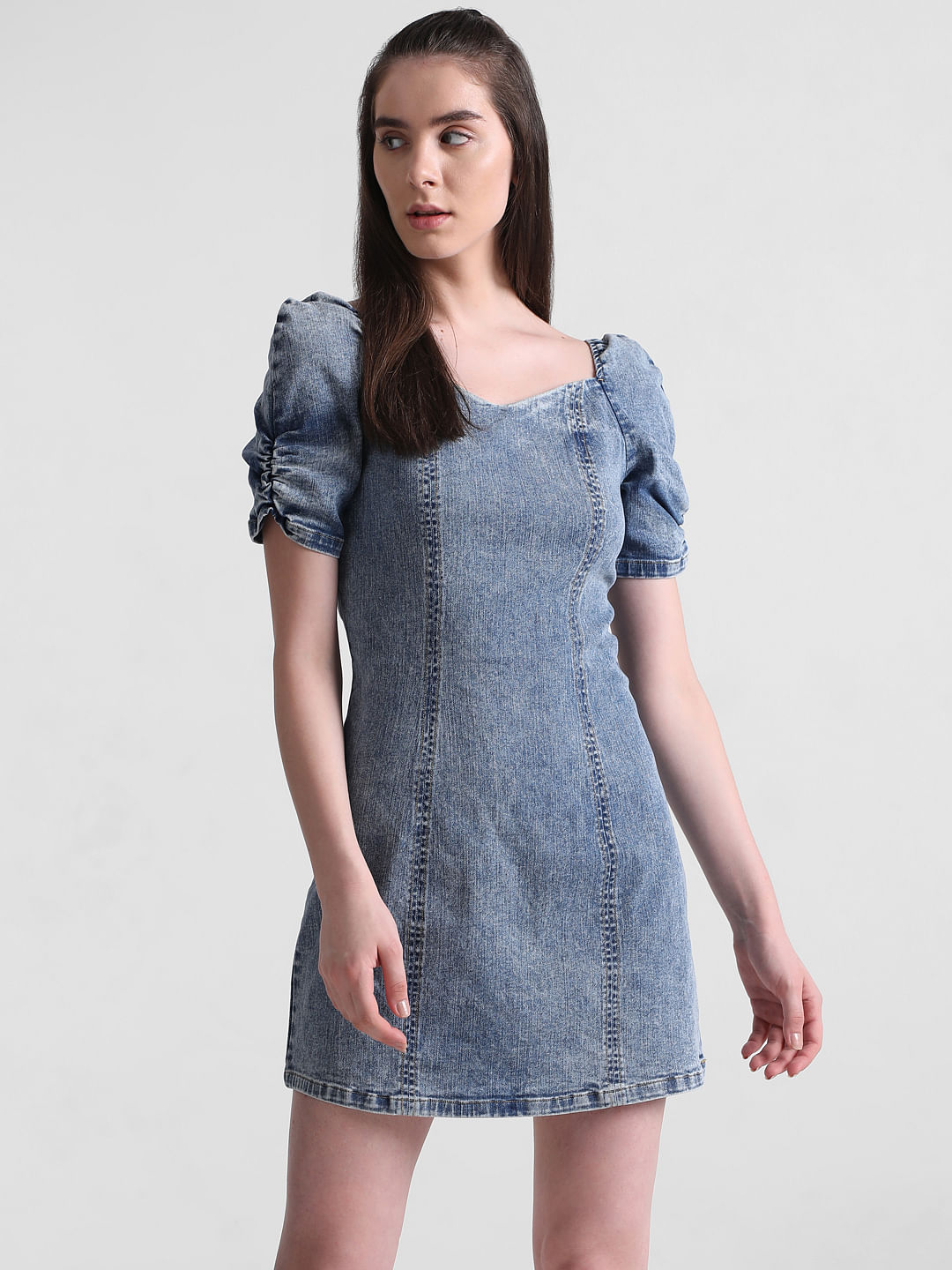 Infinity Stores Navy Blue Solid Cotton Denim Dress in 2024 | Denim attire,  Womens denim dress, Long sleeve denim dress