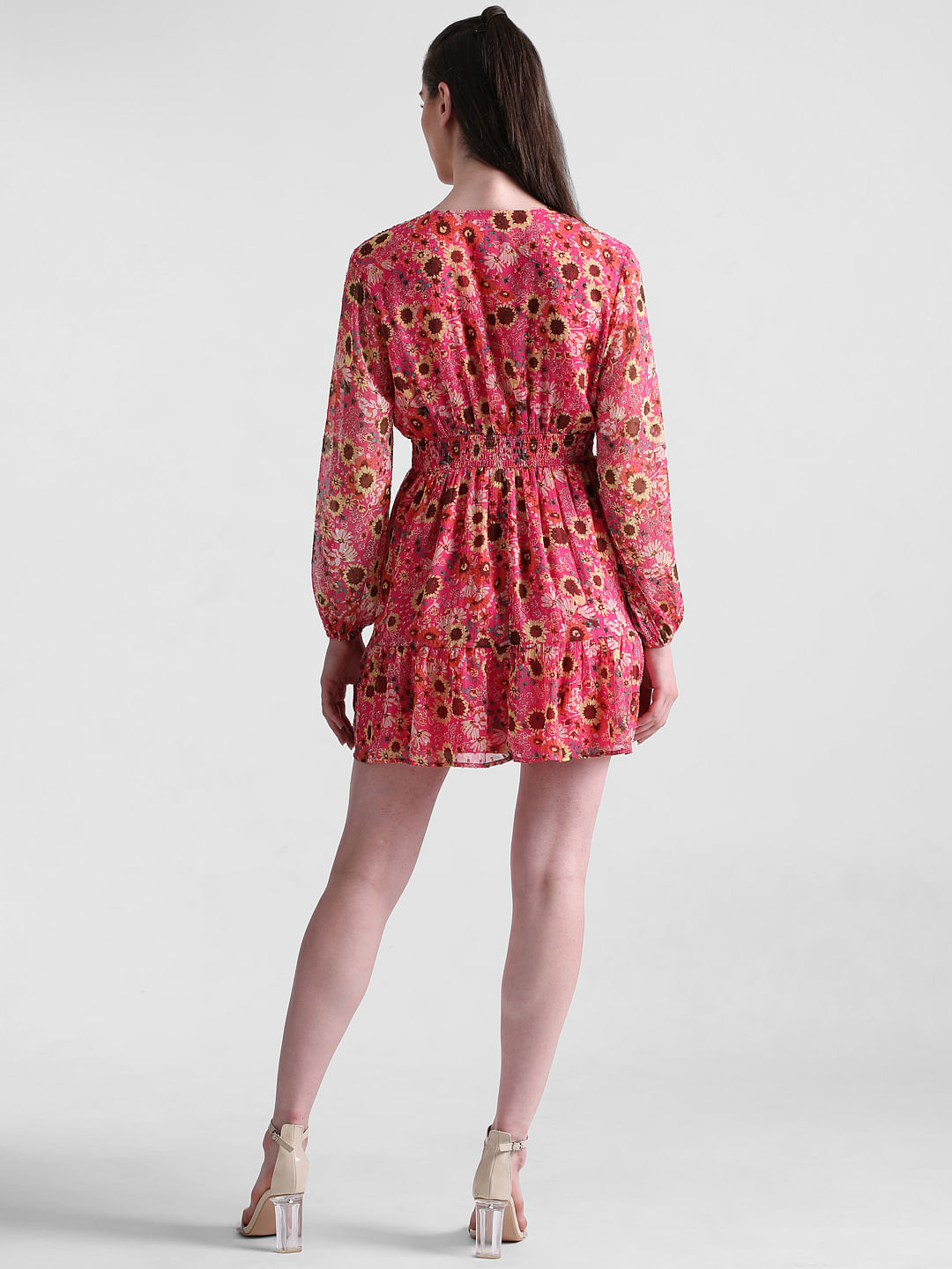 Marine red floral sale print mini dress