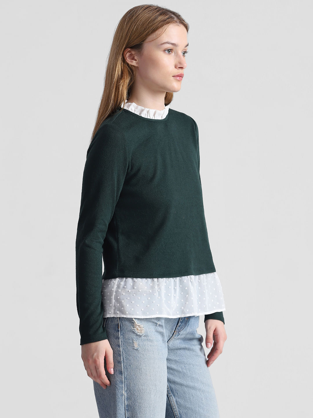 Shirt insert jumper womens sale