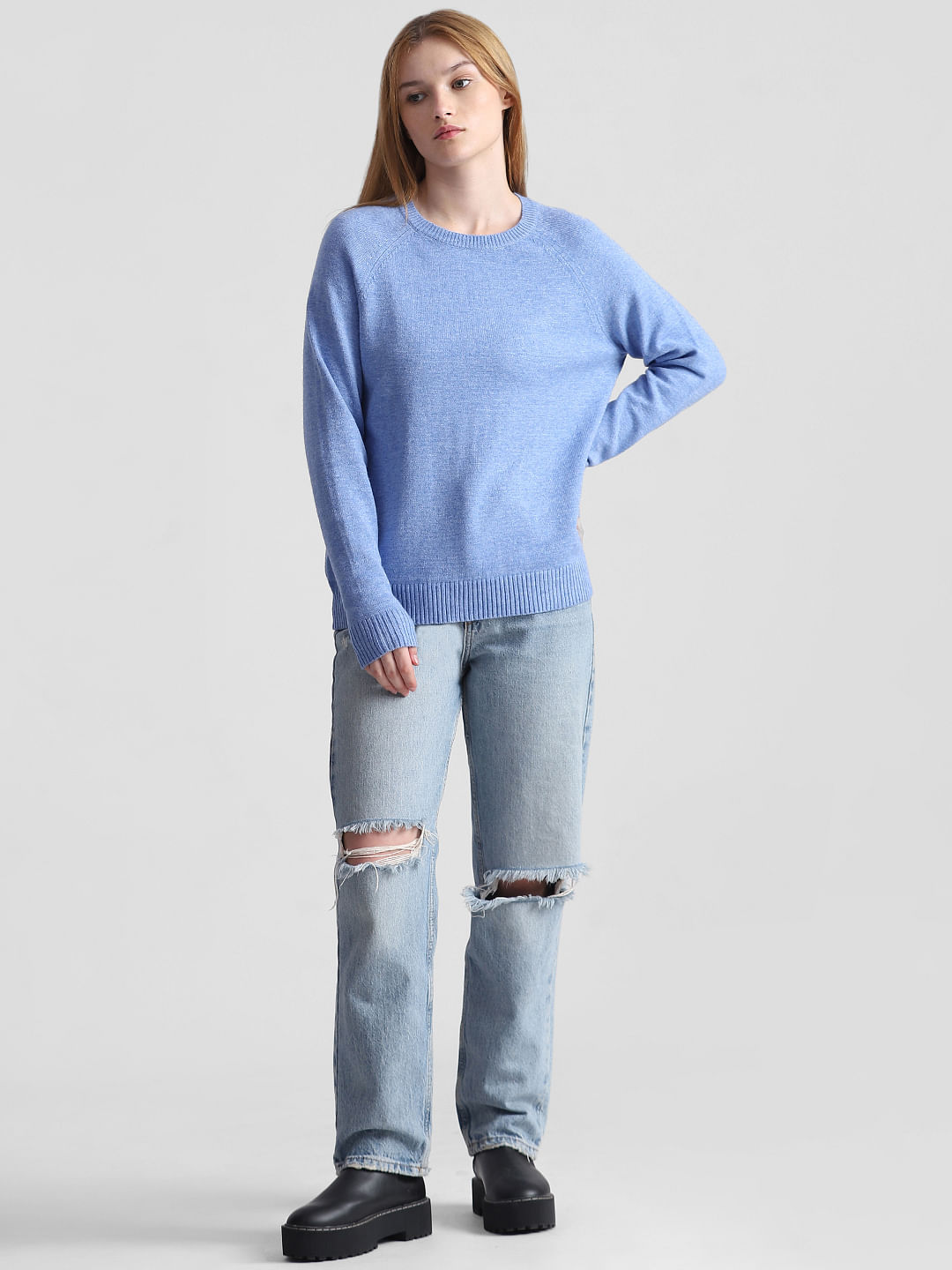 Blue Full Sleeves Pullover