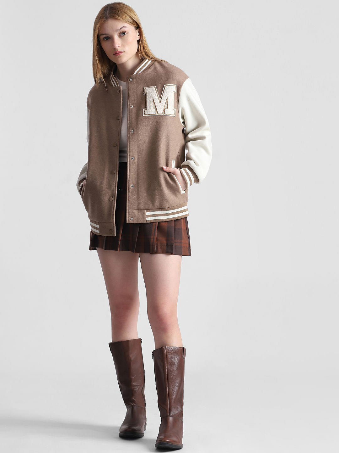 TAUPE(トープ) / Graphical Varsity Jacket