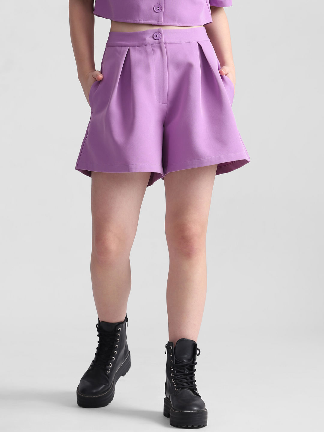 Lilac high clearance waisted shorts