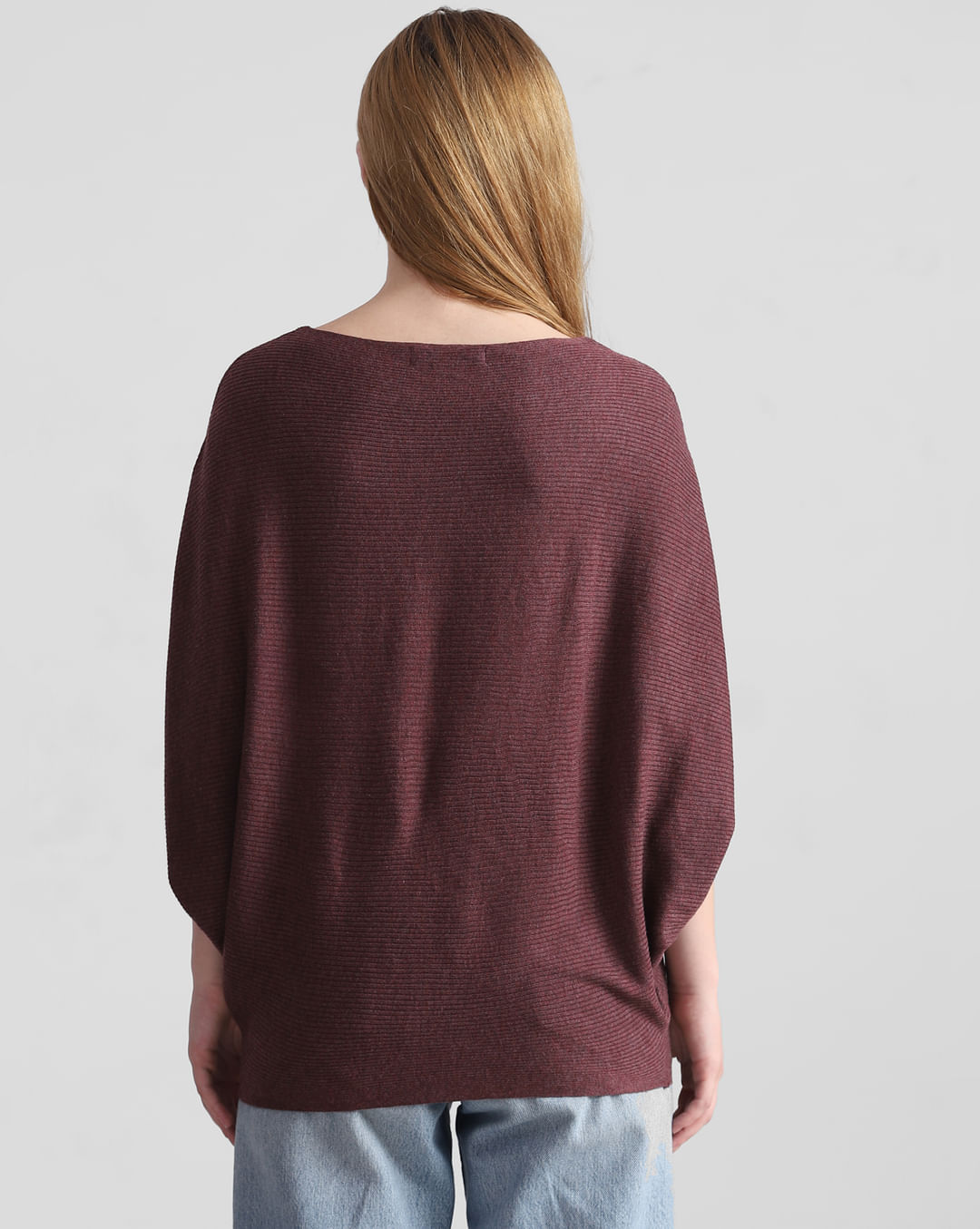 Wine Batwing Sleeves Pullover | Funktionsshirts