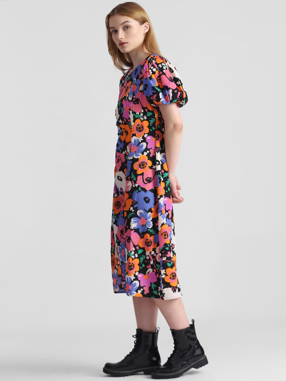 Multi coloured midi dress online