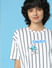 THE SMURFS© X ONLY White Striped T-shirt