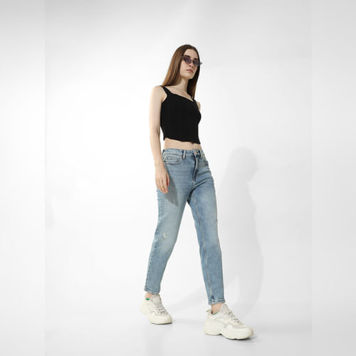 

ONLY Light Blue High Rise Erin Straight Jeans