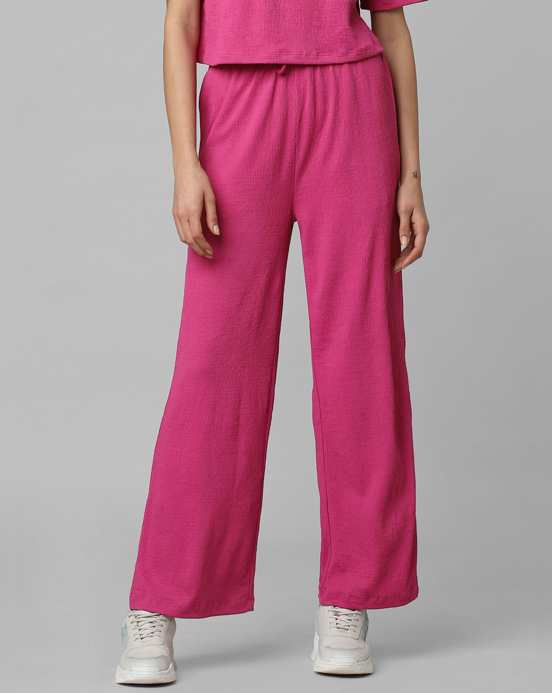 Plain Female Women Pink Cotton Track Pant, Waist Size: 28.0 at Rs