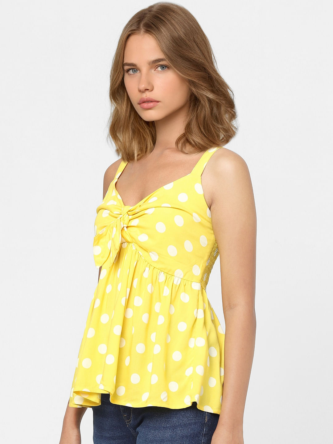 Yellow hotsell spotty top