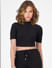 Black Cropped Co-ord Top