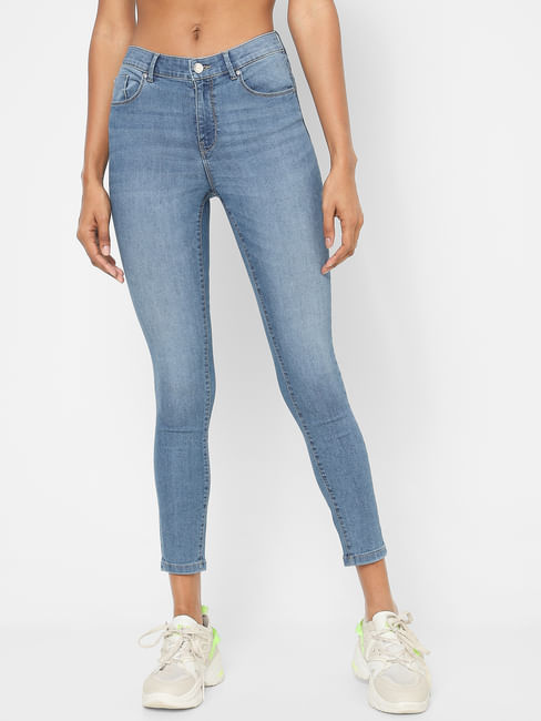 Blue High Rise Skinny Fit Jeans 
