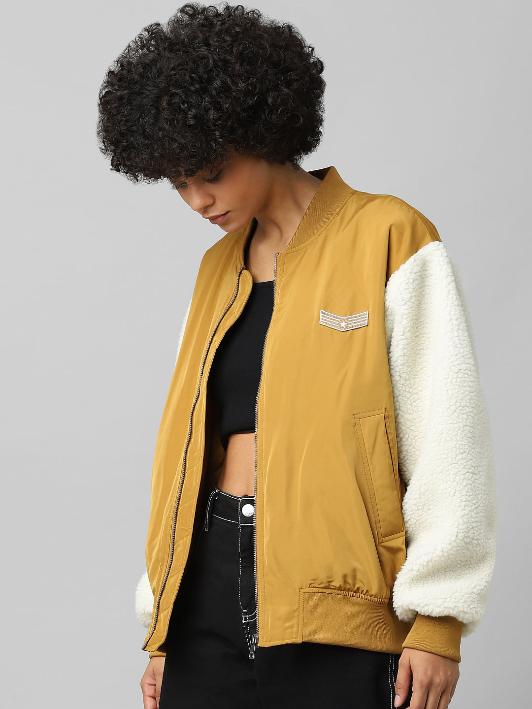 womens teddy bomber jacket