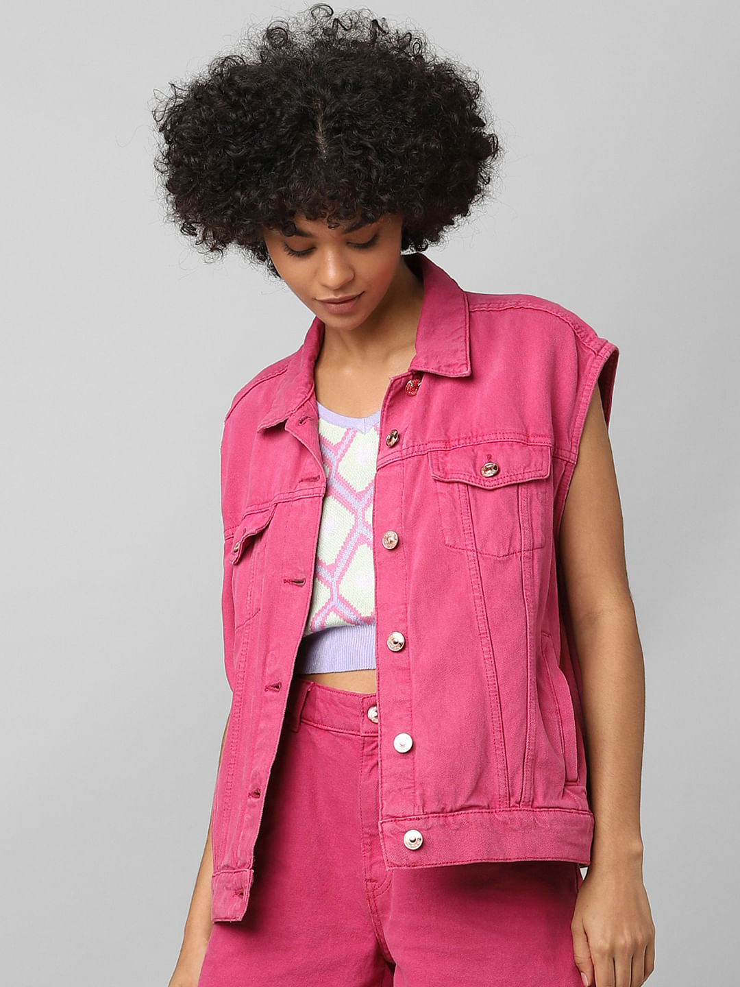 Buy Pink Field Denim Jacket for Men