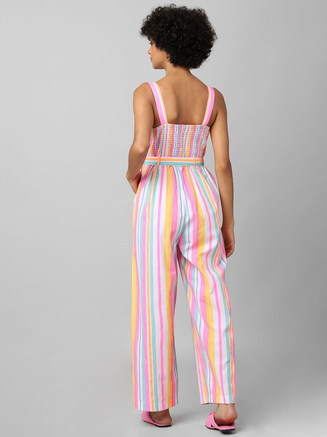 Only store striped jumpsuit