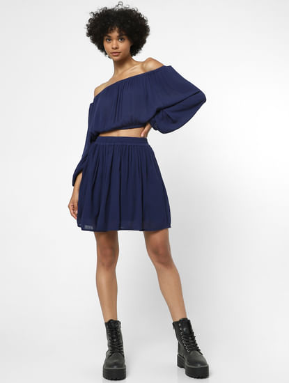 Blue Co-ord Mini Skirt