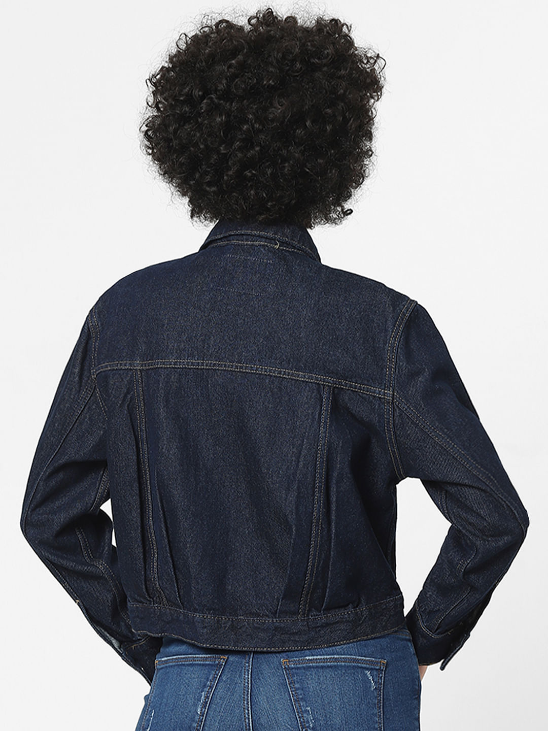 Buy Fashion Hub Creations Full Sleeves Solid Women's Denim Jacket (Large,  Black) at Amazon.in