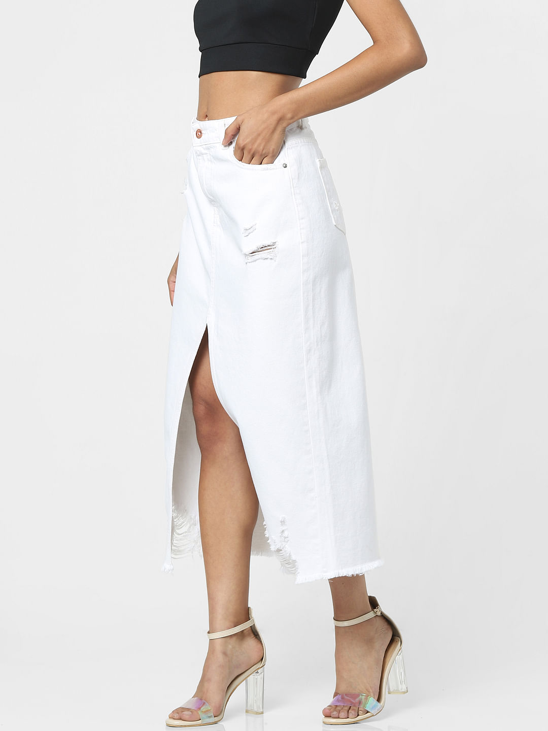 Buy Ice Blue Skirts for Women by Buda Jeans Co Online  Ajiocom