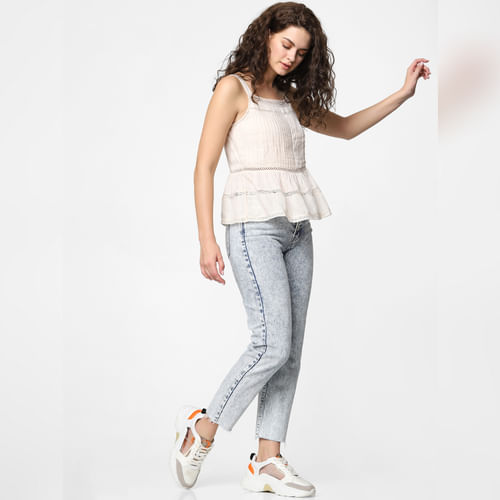 Light Pink Flared Top