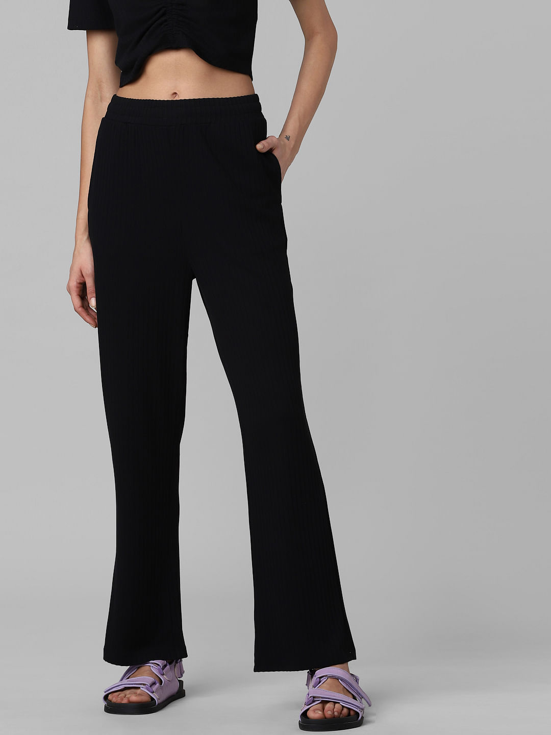Wool-Cashmere Ribbed Pant