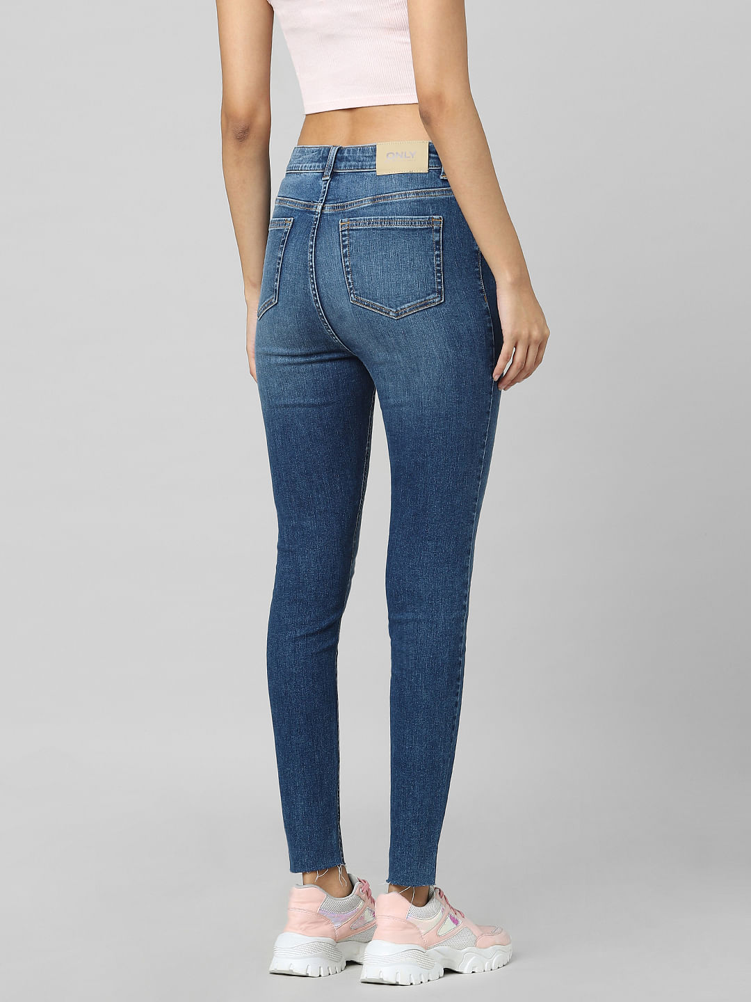 7 For All Mankind The Ankle Super Skinny Dark Distressed - Jeans