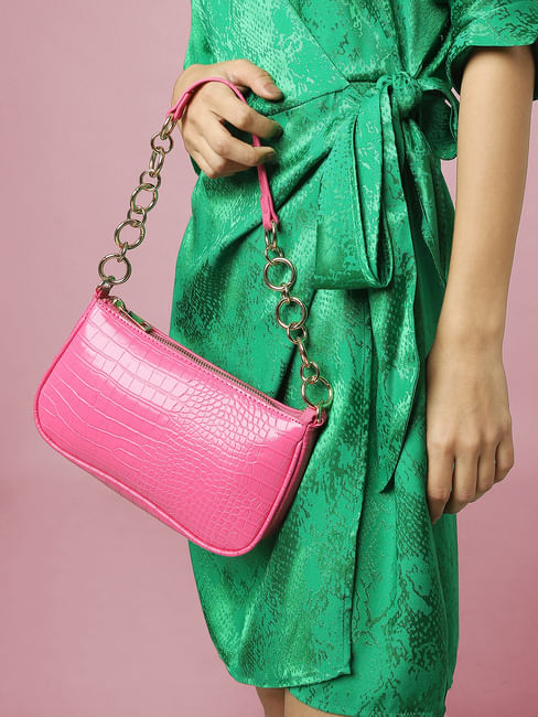 Pink Baguette Bag