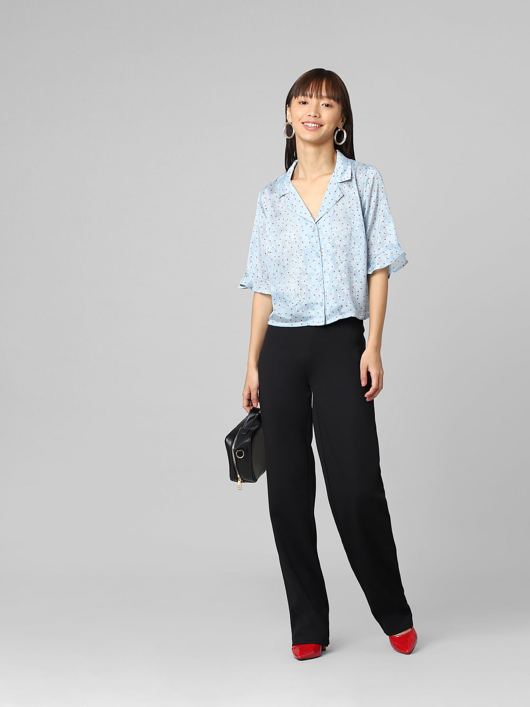 Buy Van Heusen Cream Mid Rise Parallel Trousers for Women Online @ Tata CLiQ