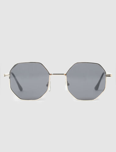 Golden Hexagonal Sunglasses