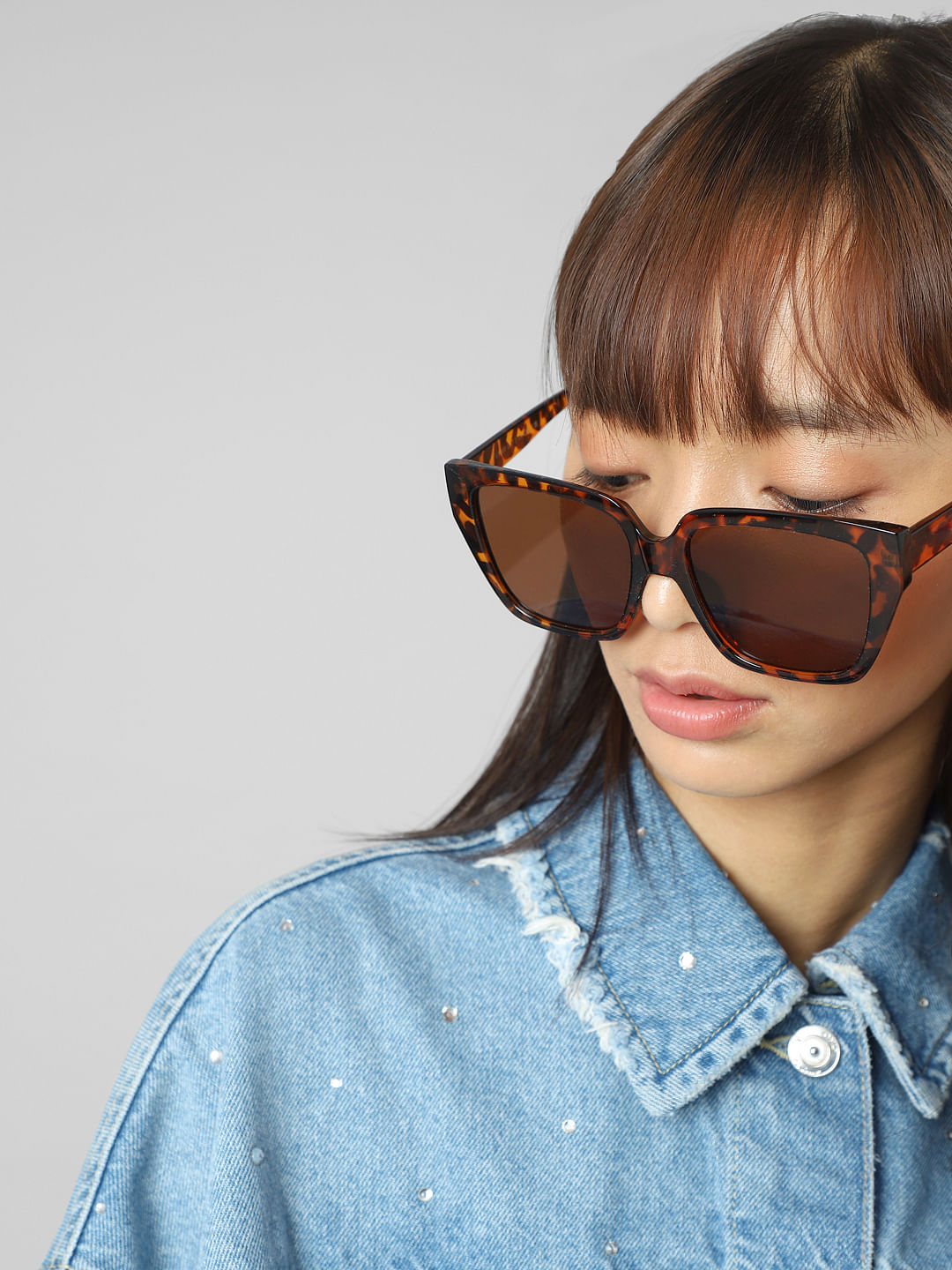 Retro Tortoise Brown Frame - Blue Lens - Magnetic Sunglasses - Month E –  iryzeyewear