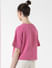 Pink Printed Boxy Fit T-shirt