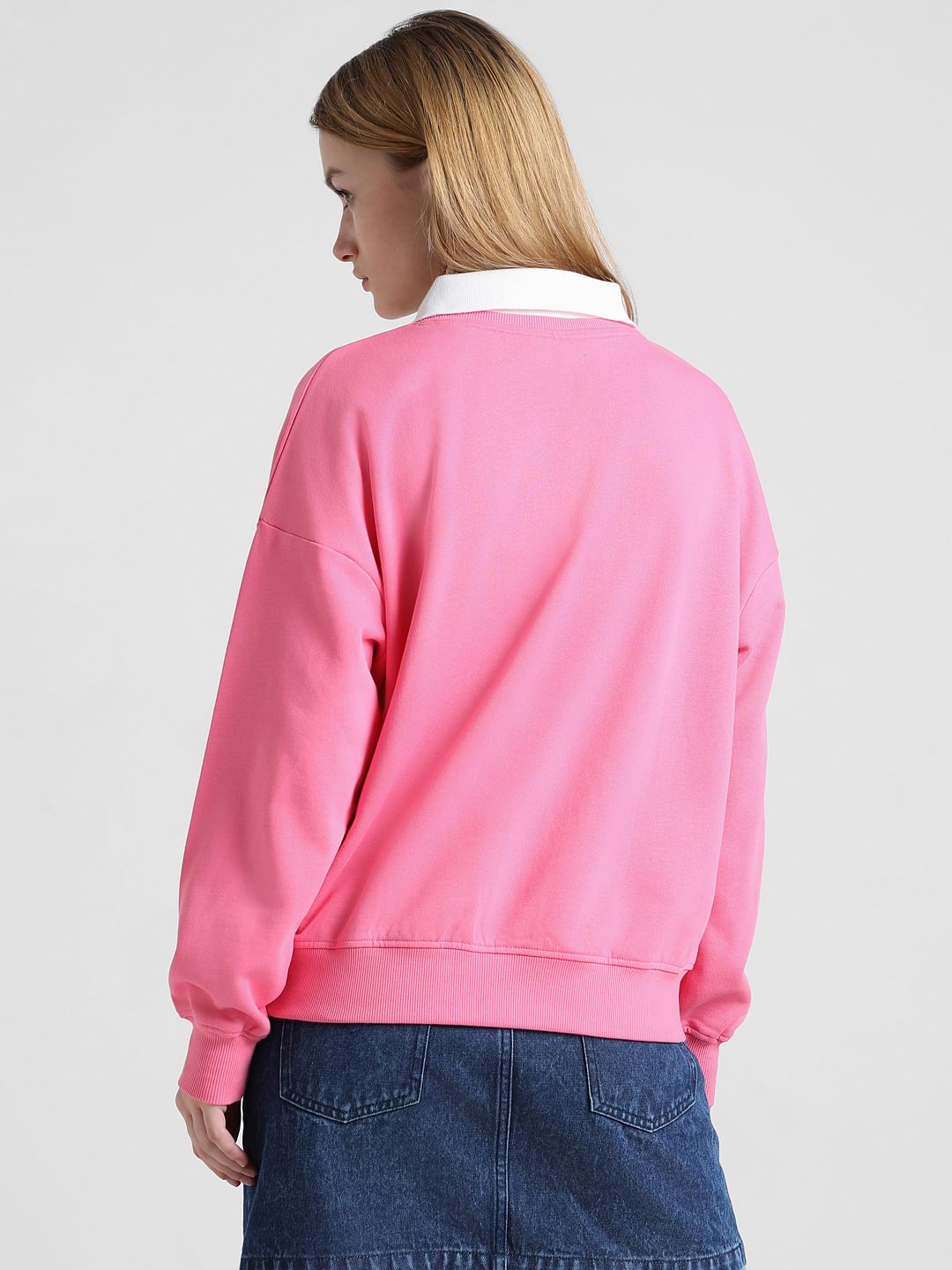 Pink color sweatshirt sale