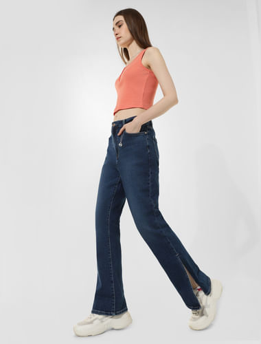 Women's Denim Solid Bell Bottom Jeans at Rs 1199.00, Women Denim Jeans