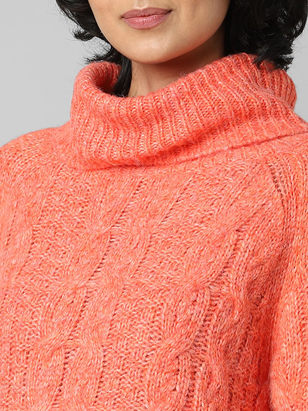 Orange cowl hotsell neck sweater