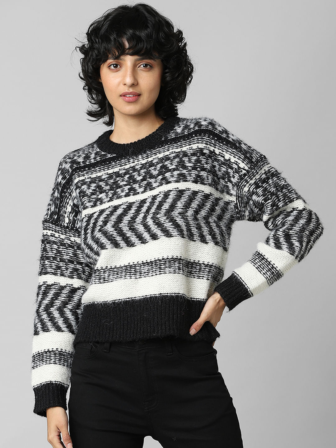 Free people all the 2024 pattern printed ripped sweater