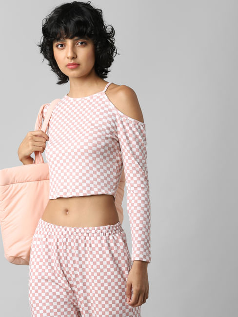 Pink Cut-Out Detail Co-ord T-shirt